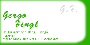 gergo hingl business card