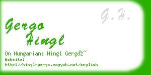 gergo hingl business card